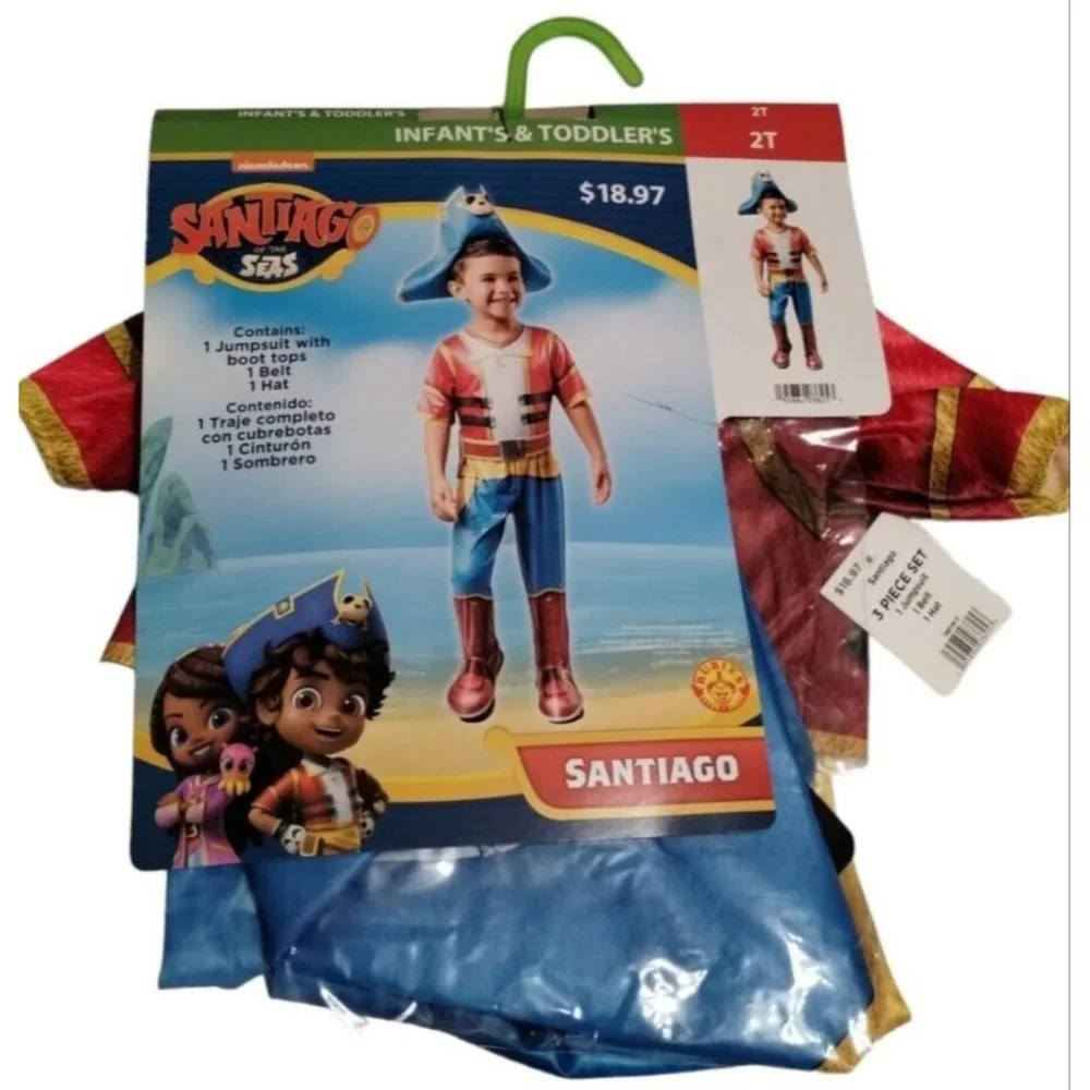 Rubies Santiago of the Seas 3 Piece Toddler Costume Size 2T New Dress Up Play